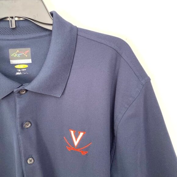 UVA Greg Norman Polo Shirt Men's XXL Navy Blue University of Virginia Cavaliers - Picture 4 of 6